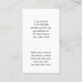 黒犬 |ドッグトレーナー 名刺 (裏面)