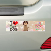 黒犬 バンパーステッカー (車上)