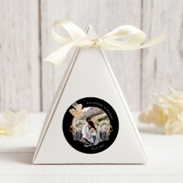 黒独占的金ゴールドフローラモノグラ結婚ム ラウンドシール