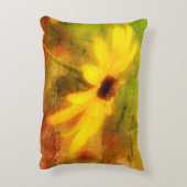 黒独身の目スーザンデイジーグランジ抽象芸術 アクセントクッション (裏面(縦))