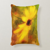 黒独身の目スーザンデイジーグランジ抽象芸術 アクセントクッション (正面(垂直))