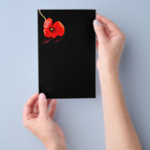 黒独身の色のケシ チラシ (ハンドル)