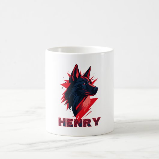 黒狼犬 コーヒーマグカップ (中央)