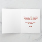 黒猫おもしろいとライトクリスマス カード (内部)