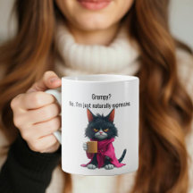 黒猫おもしろいとローブに身を包んだ不機嫌な猫