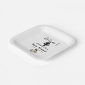 黒猫おもしろいと本の赤ちゃんシャワー ペーパープレート (傾斜あり)