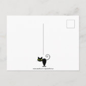 黒猫おもしろいの発表を動かしたかわいい 案内ポストカード (裏面)