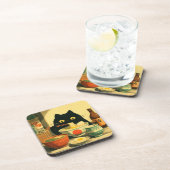 黒猫おもしろいの食べラーメン コースター (右側)