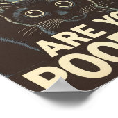 黒猫おもしろいはウンコしてるのか？キャッユーモアのあるト ポスター (角)