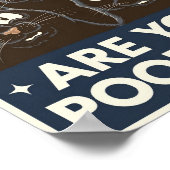 黒猫おもしろいはウンコしてるのか？キャッユーモアのあるト ポスター (角)