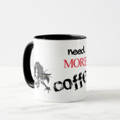 黒猫おもしろいはコーヒーが必要 マグカップ (正面左)