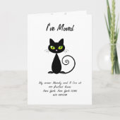 黒猫おもしろいを動かしたかわいい 案内状 (正面)