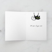 黒猫おもしろいを動かしたかわいい 案内状 (内部)