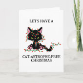 黒猫おもしろいクリスマスカード シーズンカード (正面)