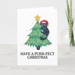 黒猫おもしろいクリスマスカード シーズンカード