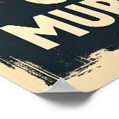 黒猫おもしろいコーヒーアート – 殺人事件によるコーヒー ポスター (角)