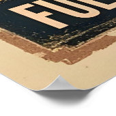 黒猫おもしろいコーヒーアート – 殺人事件によるコーヒー ポスター (角)