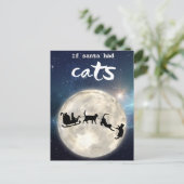 黒猫おもしろいサンタ・クリスマス シーズンポストカード (スタンド正面)