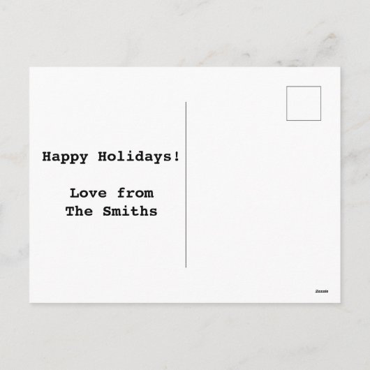 黒猫おもしろいサンタ・クリスマス シーズンポストカード (裏面)