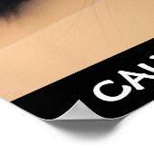 黒猫おもしろいポスター猫を狙って攻撃 ポスター (角)