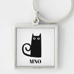 黒猫おもしろいモノグラム キーホルダー<br><div class="desc">可愛い黒猫。オリジナルアートby Nic Squirrell.モノグラムのイニシャルをパーソナライズする。</div>