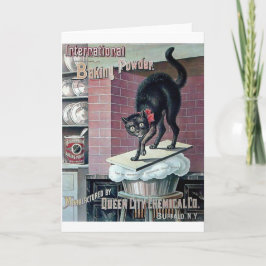 黒猫おもしろいヴィンテージベーキングポスター カード