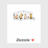 黒猫おもしろい幽霊ハロウィンパターン猫好き シール (シート)