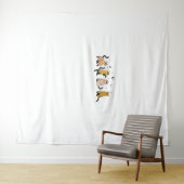 黒猫おもしろい幽霊ハロウィンパターン猫好き タペストリー (インサイチュ(横))