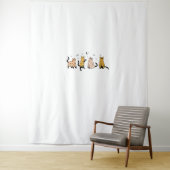 黒猫おもしろい幽霊ハロウィンパターン猫好き タペストリー (インサイチュ)