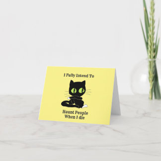 黒猫おもしろい引用文 – ハロウィーン カード