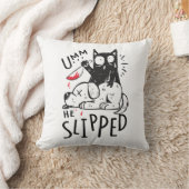 黒猫おもしろい犬血ナイフ真性犯罪殺人 クッション (ブランケット)