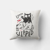 黒猫おもしろい犬血ナイフ真性犯罪殺人 クッション (裏面)