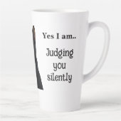 黒猫おもしろい陶製マグカップ カフェラテマグ (右)