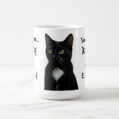 黒猫おもしろい陶製マグカップ コーヒーマグカップ (中央)
