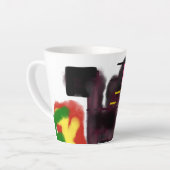 黒猫おもしろい カフェラテマグ (左アングル)