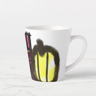 黒猫おもしろい カフェラテマグ