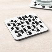 黒猫おもしろい コースター (左側)