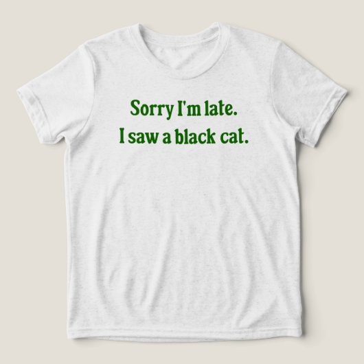 黒猫おもしろい トライブレンドＴシャツ (デザイン正面)