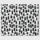 黒猫おもしろい ラッピングペーパー (フラット)