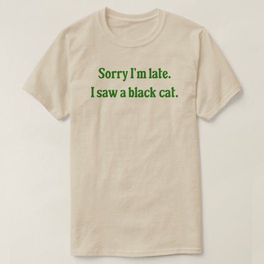 黒猫おもしろい Tシャツ (デザイン正面)