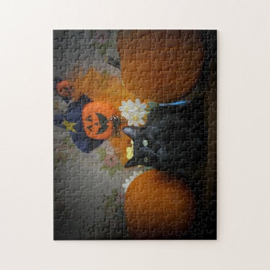 黒猫およびかかしはまたはあなた専有物を作ります ジグソーパズル (縦)