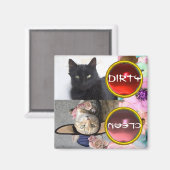 黒猫およびプリンセス装置の汚れ落ち マグネット (正面/裏面)