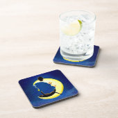 黒猫および月によって栓をされるコースターセット コースター (右側)