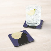 黒猫および月 コースター (右側)