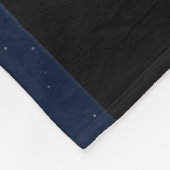 黒猫および満月の海軍空のフリースブランケット フリースブランケット (角)