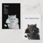 黒猫および白猫陰陽 名刺 (正面/裏面)