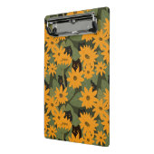 黒猫お洒落とヒマワリのシームレス柄 ミニクリップボード (アングル2)