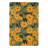 黒猫お洒落とヒマワリのシームレス柄 ミニクリップボード (裏面)