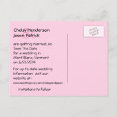 黒猫お洒落の結婚式がデートを守る 案内ポストカード (裏面)