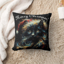 黒猫お洒落サンタ・クリスマスハット季節